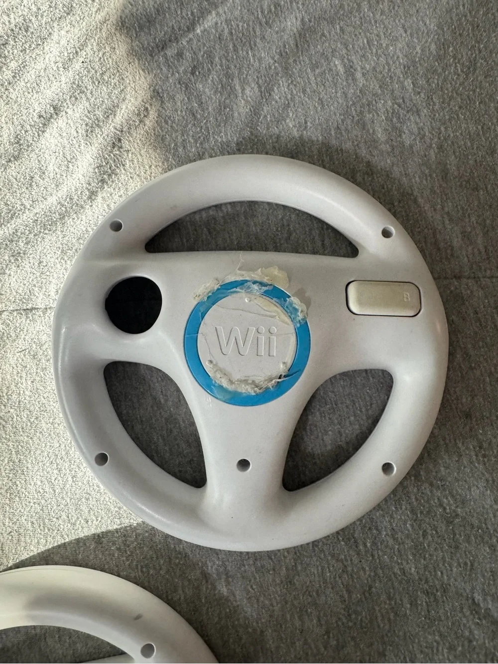 Nintendo White Racing Wheel Controllers (Pair)